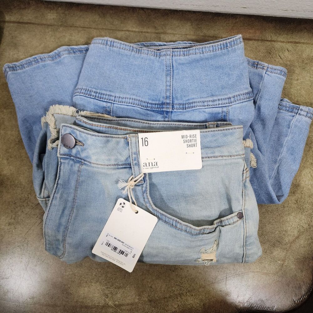 Junior Denim Mini Skirt Size XL (15 - 17) & Shorts Size 16